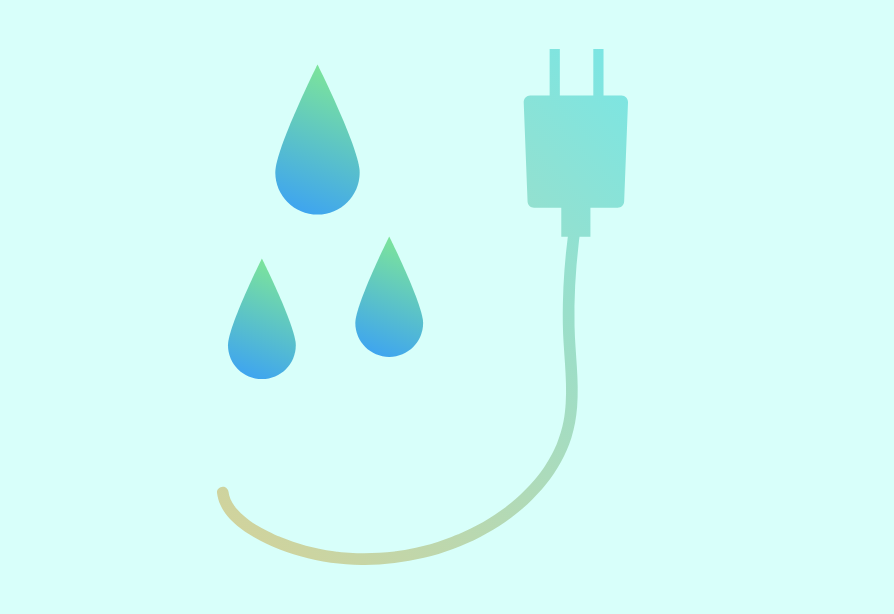 水と電気のイメージ写真